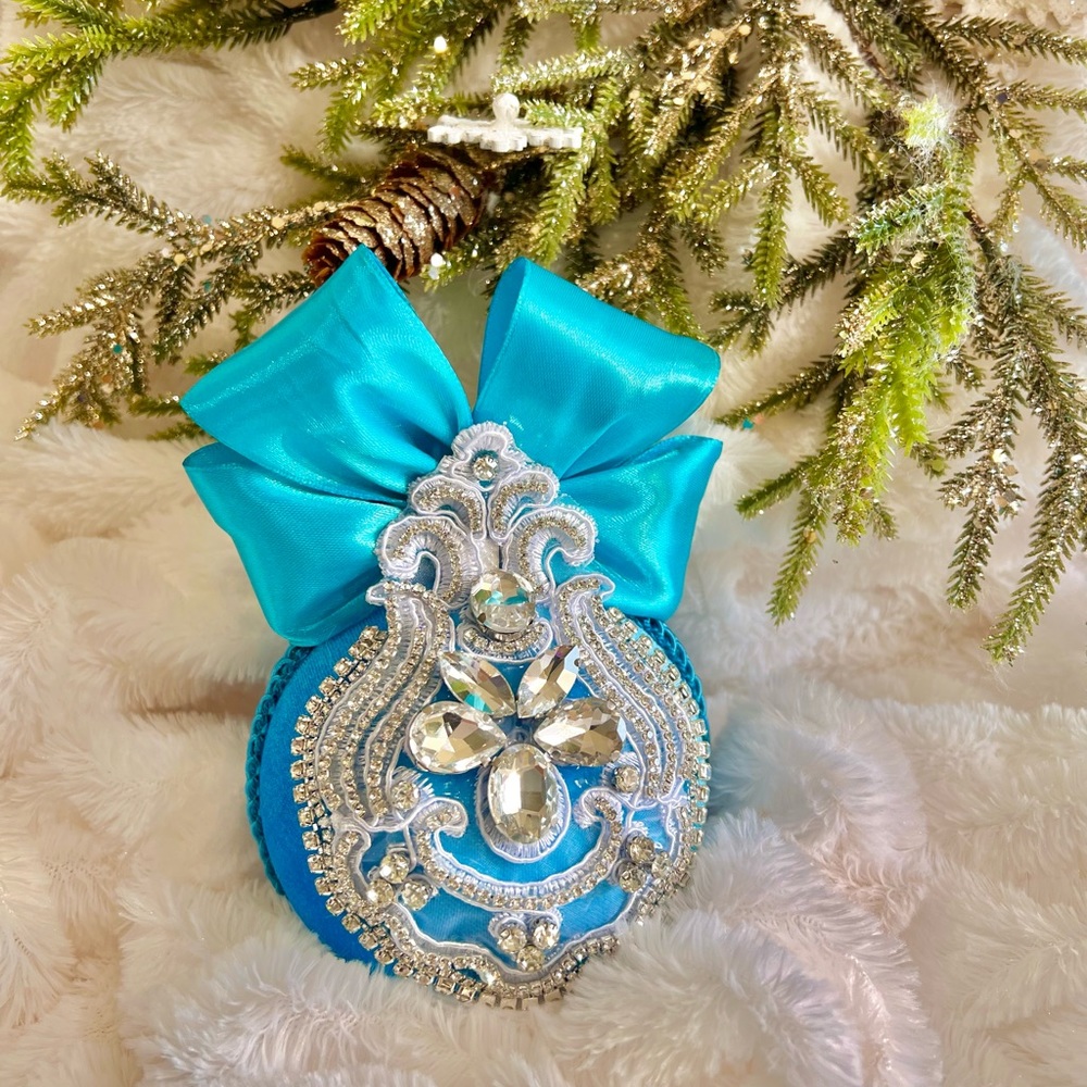 Gorgeous handmade velvet ornaments